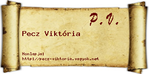 Pecz Viktória névjegykártya