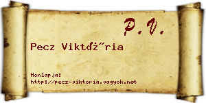 Pecz Viktória névjegykártya